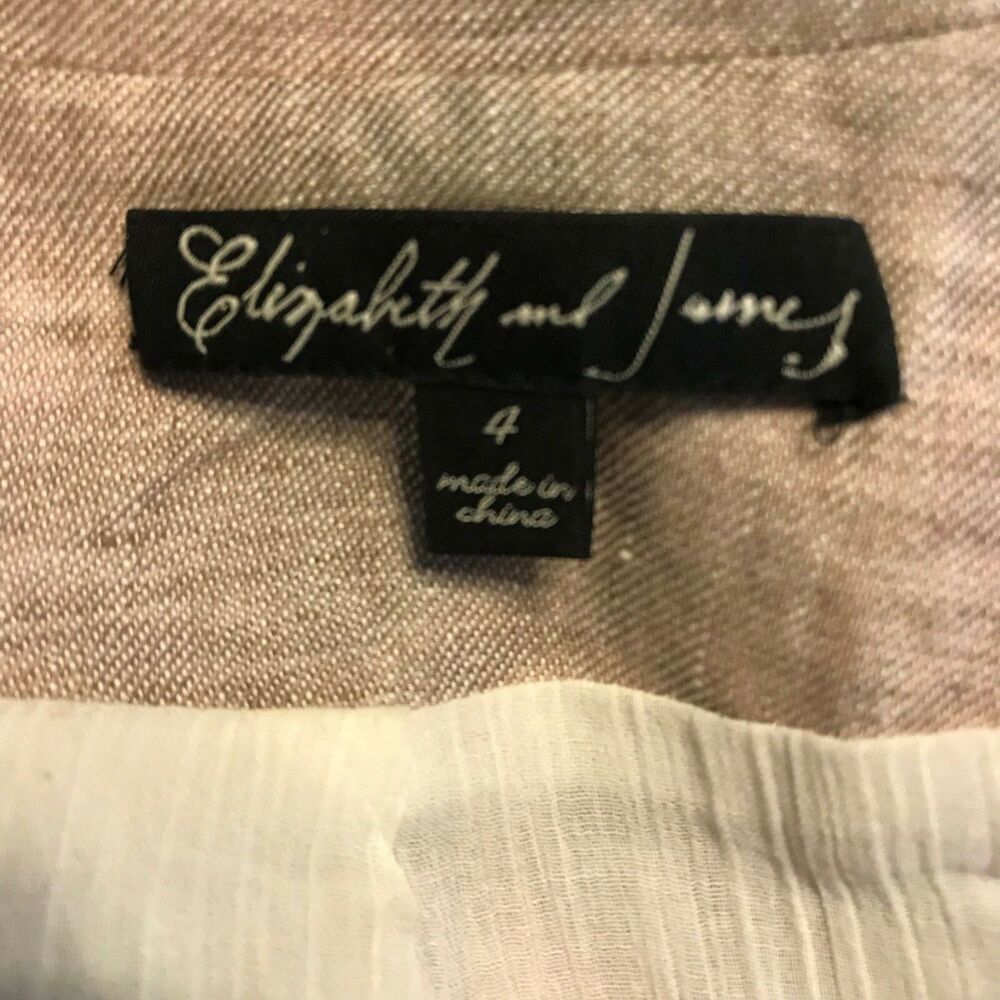 Elizabeth And James Multi-Color 2 Button Linen Bl… - image 7